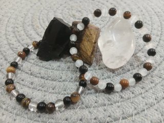 Pulseira Pedra Natural Vermelha e Branca