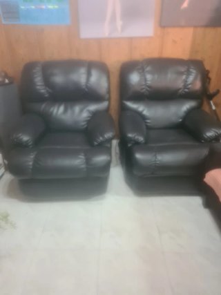 Sillón reclinable masaje piel sintética
