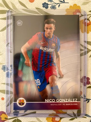 Cartas Fútbol Barcelona 2021 - Gavi, Balde, Nico