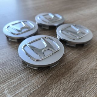 TAPABUJES HONDA 69mm GRIS CON EMBLEMAS HONDA CROMO