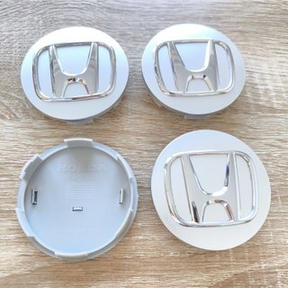 TAPABUJES HONDA 69mm GRIS CON EMBLEMAS HONDA CROMO