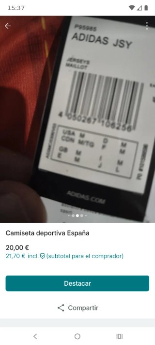 Camiseta deportiva España