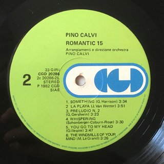 PINO CALVI ROMANTIC 15 LP 12" 33 RPM 1982 CGD