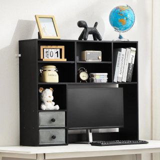 Libreria da Scrivania 3 Ripiani con 2 Cassetti