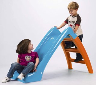 Tobogán infantil FEBER Slide 107 cm azul y naranja