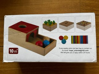 Juego de madera para bebés 10m+ 4 juegos en 1