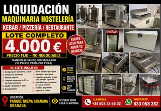 Lote Completo Maquinaria Hostelería Kebab