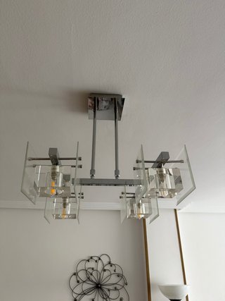 Lámparas de salón moderna cristal y metal