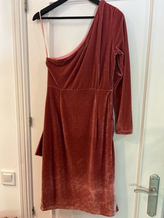 Vestido Philippa Madrid Terciopelo Rosa Palo