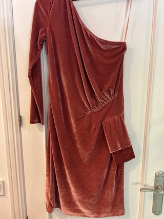 Vestido Philippa Madrid Terciopelo Rosa Palo