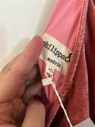 Vestido Philippa Madrid Terciopelo Rosa Palo