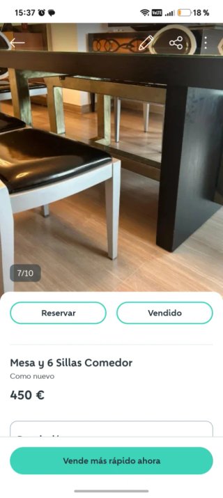 Mesa de salón cristal y metal