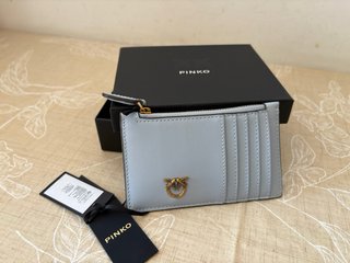 Porta carte Pinko pelle turchese