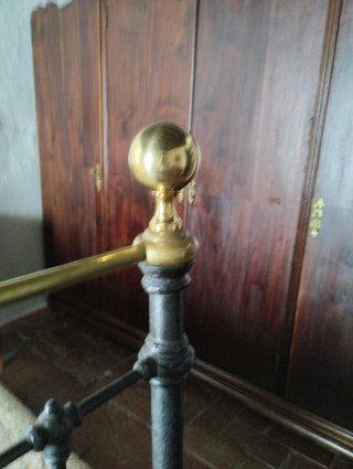 Estructura de cama vintage hierro y latón