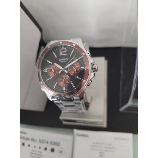 Orologio Casio Cronografo Acciaio Rosso