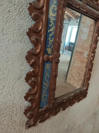 Espejo antiguo madera y cristal