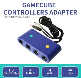 Adaptador Gamecube Azul Retro USB