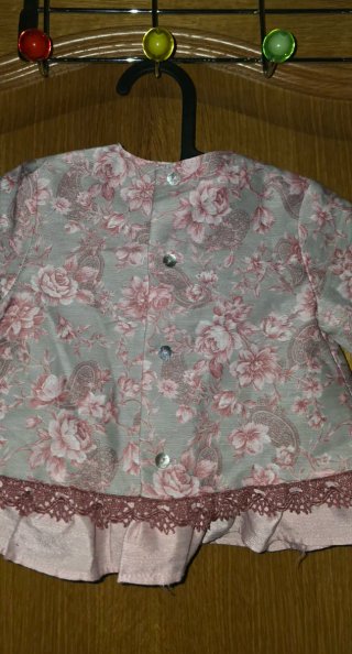 Conjunto Vestido,Ranita,Capota Coco Acqua 18 Meses