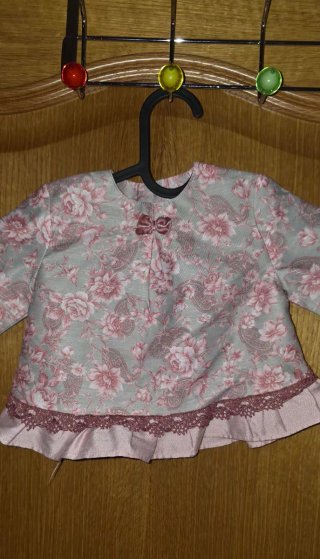Conjunto Vestido,Ranita,Capota Coco Acqua 18 Meses