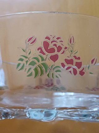 Servizio Macedonia Vintage Vetro 7 Pezzi