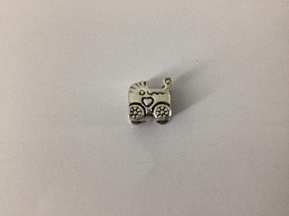 Charm Cochecito Bebé Pandora Plata