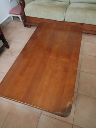 Mesa de centro de madera maciza