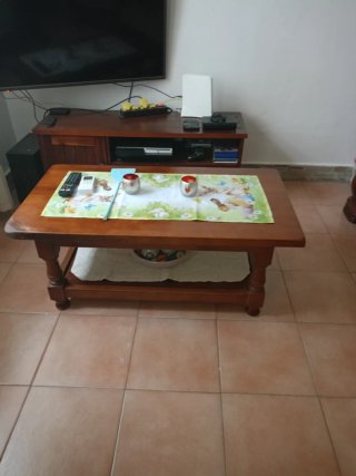 Mesa de centro de madera maciza