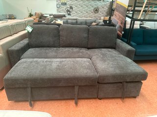 Sofá Cama Gris Tela 234cm