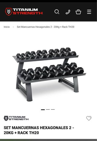 Mancuernas Titanium Strenght 2-20 kg