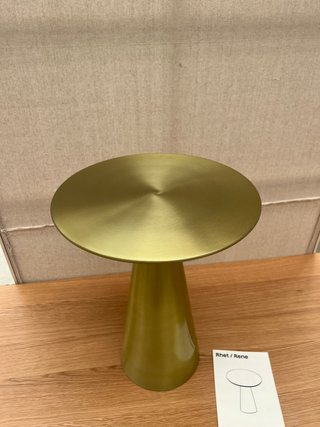 Tavolino Kave Home Rhet Oro Metallo