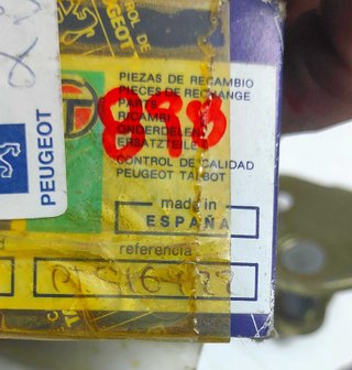 Peugeot 916122 9161.22 trinco porta original