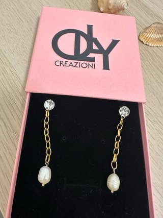 Orecchini Olly Creazioni acciaio e perle