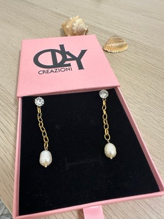 Orecchini Olly Creazioni acciaio e perle