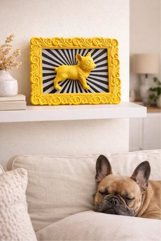Cornice Barocca/Pop Art - Bulldog francese