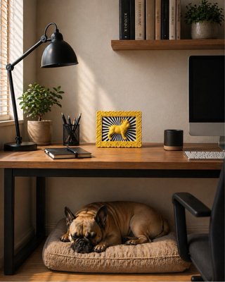 Cornice Barocca/Pop Art - Bulldog francese