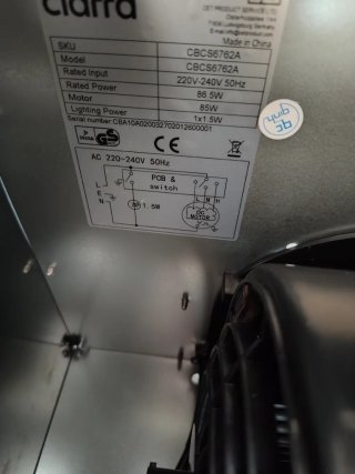 Cappa cucina Ciarra acciaio inox