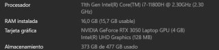 Portátil MSI Gaming 2024