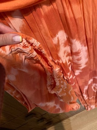 Pantalones anchos naranjas tie-dye talla única