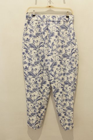 Pantalón nuevo Mango talla 46 azul y blanco