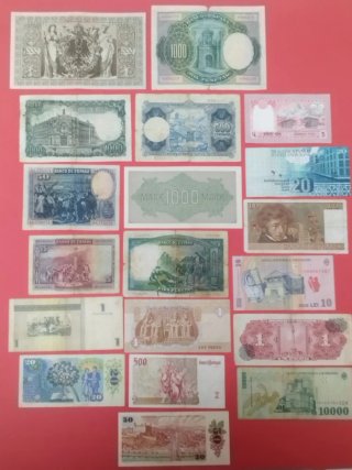 Lote Billetes Pesetas y Otros Países