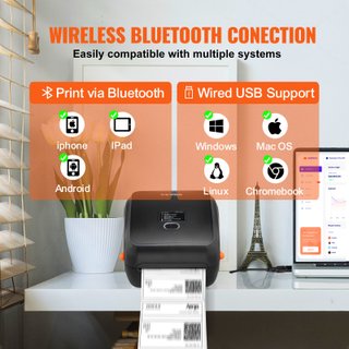 Stampante Termica Etichette 4x6 300 DPI Bluetooth