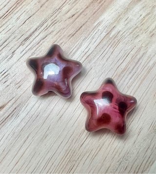 2 Contas Estrela Acrílicas 20mm para artesanato