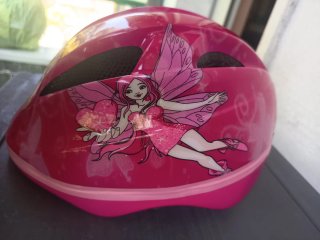 Casco bici bambina rosa farfalle