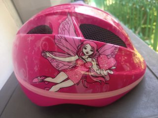 Casco bici bambina rosa farfalle