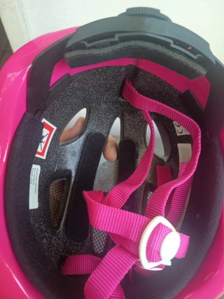 Casco bici bambina rosa farfalle