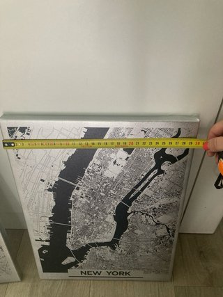 Set 2 Cuadros Mapas Metal/Papel