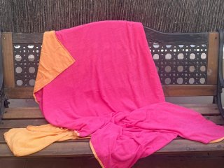 Toalla Pareo Doble Cara Rosa y Naranja