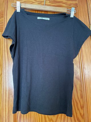 Camiseta Pull&Bear Algodón Talla XL Negra