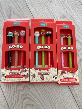 Conjunto de canetas de Natal Bo-Bo