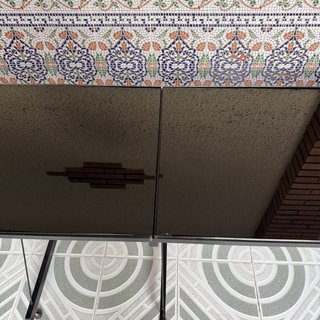 Escritorio Cristal Negro Moderno